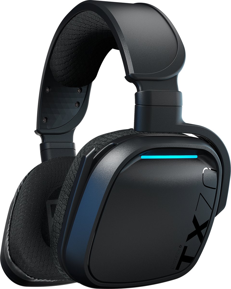 Gioteck - TX70 Draadloze RF Stereo Gaming Headset - Zwart - Playstation 5, 4 & mobiel