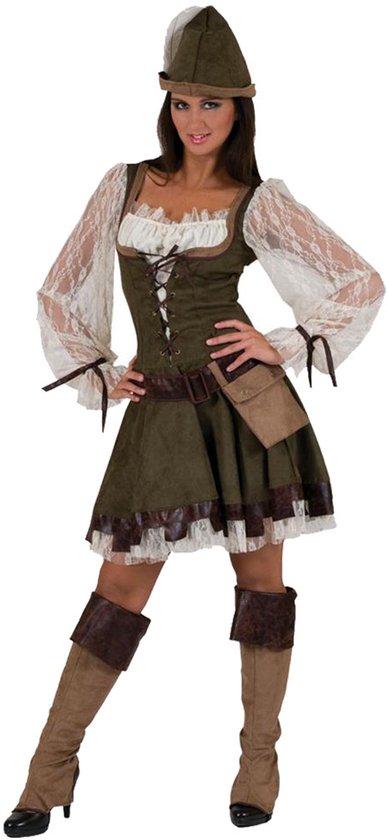 Verkleedpak Lady Marian jurk vrouw Robin Hood 36-38