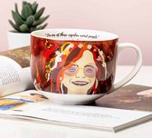 Kikkerland Janis Joplin mok - Mok voor thee/koffie/soep - Vaatwasserbestendig - Magnetronbestendig