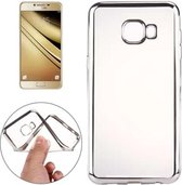 Galvaniserende transparante zachte TPU beschermhoes voor Galaxy A9 2016 (zilver)