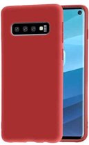 Frosted Soft TPU beschermhoes voor Galaxy S10 (rood)