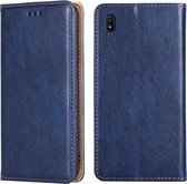 Voor Samsung Galaxy A10e PU + TPU Gloss Oil Effen Kleur Magnetische Horizontale Flip Leren Case met Houder & Kaartsleuf & Portemonnee (Blauw)