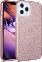 Voor iPhone 12 Pro Max TPU Glitter All-inclusive schokbestendige beschermhoes (roze)