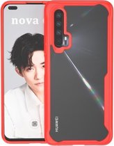 Voor Huawei nova 6 transparant PC + TPU volledige dekking schokbestendige beschermhoes (rood)