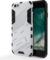 Punk Armor 2 in 1 PC + TPU schokbestendig hoesje met onzichtbare houder voor iPhone 6 & 6s (wit)