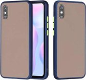 Voor Xiaomi Redmi 9A Skin Hand Feeling Series Shockproof Frosted PC + TPU beschermhoes (blauw)