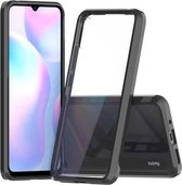 Voor Geschikt voor Xiaomi Redmi 9A krasbestendig TPU + acryl beschermhoes (zwart)
