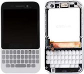 Lcd-scherm en Digitizer volledige montage met frame voor BlackBerry Q5 (wit)