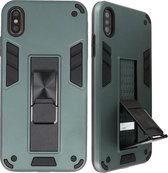 Wicked Narwal | Stand Hardcase Backcover voor iPhone Xs Max Donker Groen