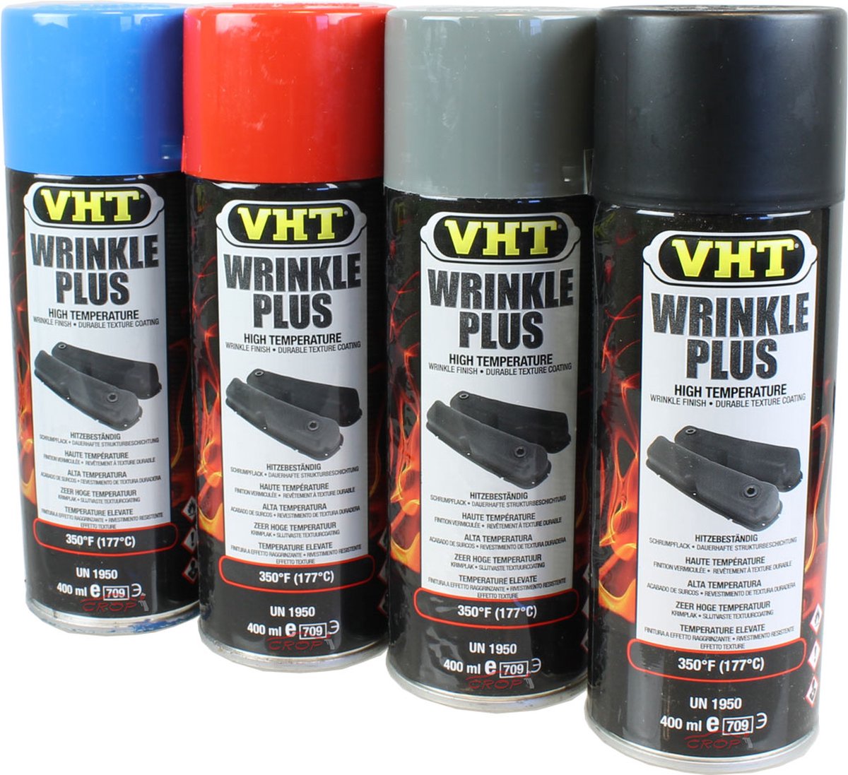 VHT Wrinkle Paint spuitbus - Krimplak Rood - 400ml