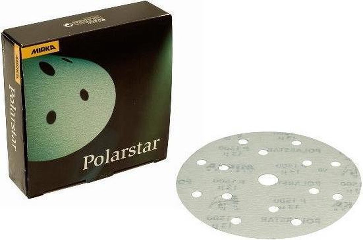MIRKA Polarstar Micro Schuurschijven 150mm met 15 gaten - P1200