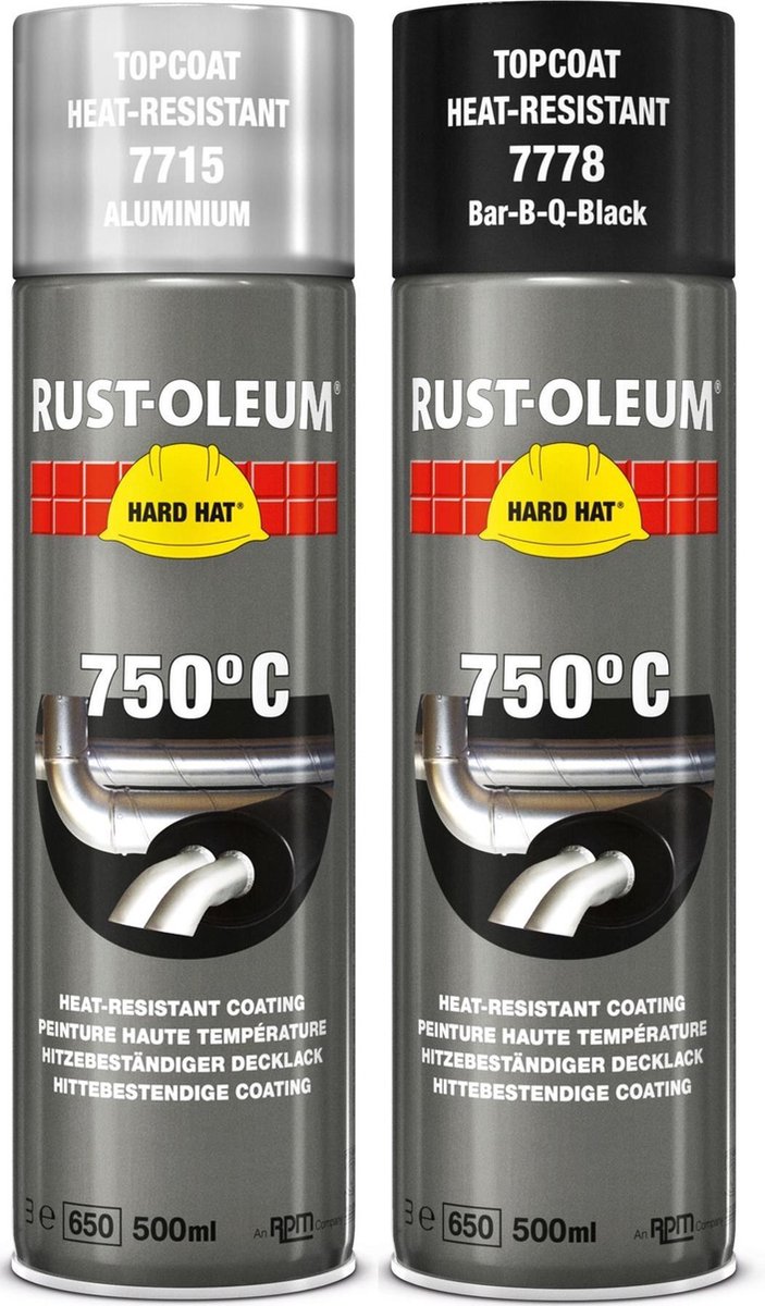 Peinture haute température Rust-oleum Hard Hat® aluminium 750ml