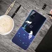 Voor OnePlus Nord N10 5G schokbestendig geverfd transparant TPU beschermhoes (zegel)