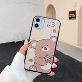 Cartoon patroon TPU beschermhoes voor iPhone 11 Pro Max (beer)