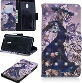 3D Gekleurde Tekening Patroon Horizontale Flip Leren Case voor Nokia 2.1, met Houder & Kaartsleuven & Portemonnee (Pauw)