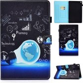 Voor Amazon Kindle Fire HD10 2019/2017 Gekleurde Tekening Stiksels Horizontale Flip Leren Case met Houder & Kaartsleuven & Slaap / Wekfunctie (Lamp)