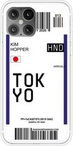 Voor iPhone 12/12 Pro Boarding Pass Series TPU telefoon beschermhoes (vlag van Tokio)