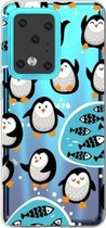 Voor Galaxy S20 Ultra Lucency Painted TPU beschermhoes (Penguins)