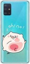 Voor Galaxy A71 Lucency Painted TPU Protective (Hit The Face Pig)