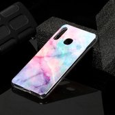 Voor Galaxy A70e Marble Pattern Soft TPU beschermhoes (roze groen)