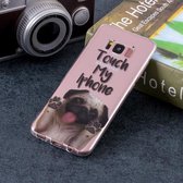 Dont Touch My Phone Dog Pattern Soft TPU Case voor Galaxy S8