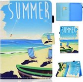 Voor iPad 10.2 inch Gekleurde Tekening Horizontale Flip Leren Case met Houder & Kaartsleuven & Slaap / Wekfunctie (Strand)