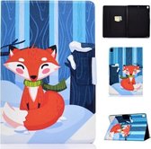 Voor iPad 10.2 inch Gekleurde Tekening Horizontale Flip Leren Case met Houder & Kaartsleuven & Slaap / Wekfunctie (Red Fox)