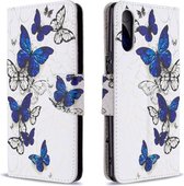 Voor Sony Xperia L4 Gekleurde tekening patroon Horizontale flip lederen tas met houder & kaartsleuven & portemonnee (vlinders)