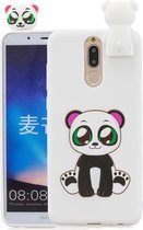 Voor Huawei Mate 10 Lite Cartoon schokbestendige TPU beschermhoes met houder (Panda)