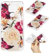 Voor Huawei Nova 5 Pro Cartoon Patroon Goudfolie Stijl Dropping Lijm TPU Zachte Beschermhoes (Bloem)