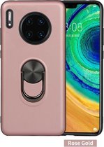 Voor Huawei Mate 30 Pro, 360 roterende multifunctionele stent pc + TPU-hoes met magnetische onzichtbare houder (roségoud)