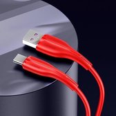 USAMS US-SJ376 U38 USB naar USB / Type-C 5A data- en oplaadkabel, kabellengte: 1m (rood)