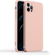 CAFELE schokbestendige matte siliconen hoes met volledige dekking voor iPhone 12 Pro (roze)