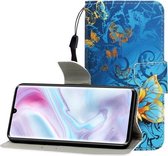 Voor Galaxy A31 Gekleurde tekening Horizontale flip lederen tas met houder & kaartsleuf & portemonnee (Jade Butterfly)
