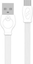WK WDC-023a 2.4A Type-C / USB-C snellaadgegevenskabel, lengte: 1m (wit)