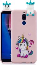 Voor Xiaomi Redmi 8 Schokbestendig Gekleurd Geschilderd Liggend Cartoon TPU Beschermhoes (Muziek Eenhoorn)
