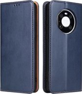 Voor Huawei Mate 40 Fierre Shann PU lederen textuur horizontale flip lederen tas met houder & kaartsleuven & portemonnee (blauw)