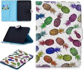 Voor Amazon Kindle Paperwhite 4/3/2/1 Stiksels Horizontale flip lederen tas met houder & kaartsleuven & slaap- / wekfunctie (gekleurde ananas)