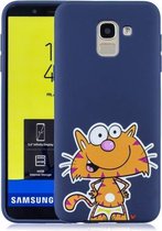 Voor Galaxy A10 schokbestendige beschermhoes Volledige dekking siliconen hoes (Big Face Cat)