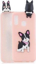 Voor Galaxy A20e 3D Cartoon patroon schokbestendig TPU beschermhoes (schattige hond)