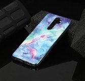 Voor Xiaomi Redmi Note 8 Pro Marble Pattern Soft TPU beschermhoes (blauw)