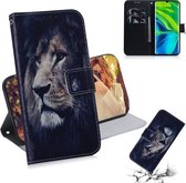 Voor Xiaomi Mi CC9 Pro / Note 10 / Note 10 Pro Gecombineerd patroon Magnetische attractie Horizontale flip lederen tas, ondersteuningshouder & kaartsleuf & portemonnee (leeuw)