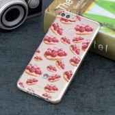Strawberry Pie Pattern Transparant TPU Soft Case voor Huawei Y9 2018