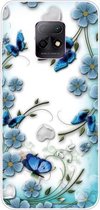 Voor Xiaomi Redmi 10X 5G schokbestendig geverfd TPU beschermhoes (Chrysanthemum Butterfly)