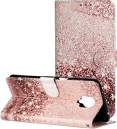 Voor Xiaomi Redmi Note 9 Pro Gekleurde Tekening Marmer Patroon Horizontale Flip PU Lederen Case met Houder & Kaartsleuven & Portemonnee (Rose Goud)