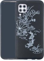 Voor Huawei P40 Lite Painted Pattern Soft TPU Case (Lotus Pond)