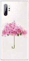 Voor Samsung Galaxy Note 10+ schokbestendig geverfd TPU beschermhoes (bloemenparaplu)