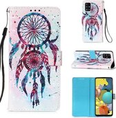 Voor Galaxy A51 5G 3D Schilderen Horizontale Flip Leren Case met Houder & Kaartsleuf & Lanyard (Kleurrijke Windgong)