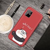 Voor Galaxy A81 & Note 10 Lite Cartoon dier patroon schokbestendig TPU beschermhoes (rode panda)