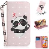 Voor Galaxy A11 & M11 3D Gekleurde Tekening Horizontale Flip Leren Case met Houder & Kaartsleuf & Portemonnee & Lanyard (Love Bear)
